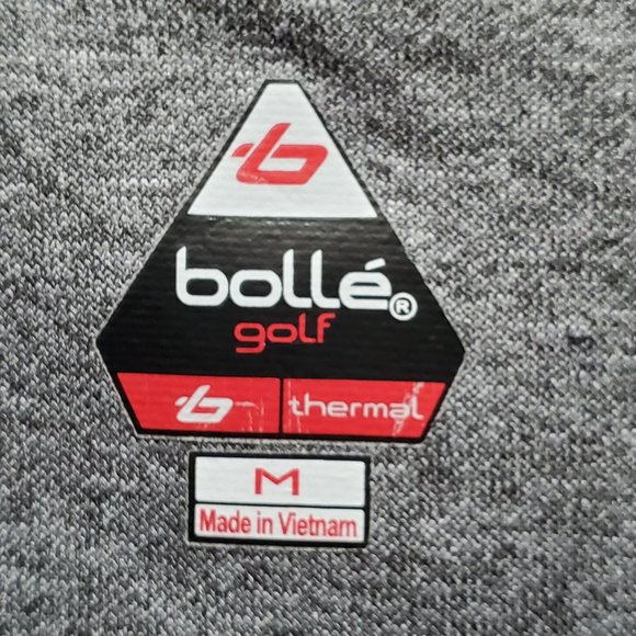 Men's BOLLE GOLF Gray V-Neck Long Sleeve Pull-Over Sweatshirt, Medium - Picture 3 of 7
